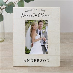 Simply Us Personalized Wedding Shiplap Picture Frame- 4x6 Vertical