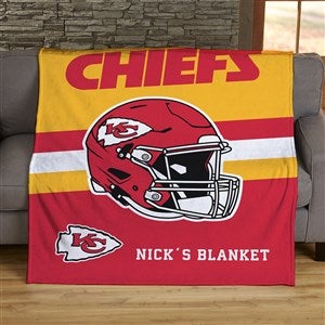 NFL Kansas City Chiefs Helmet Personalized 60x80 Plush Fleece Blanket