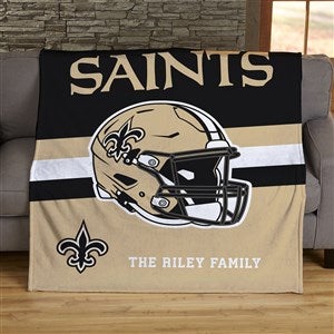 NFL New Orleans Saints Helmet Personalized 60x80 Plush Fleece Blanket