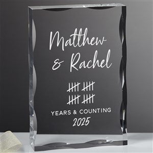 Anniversary Tally Engraved Acrylic Keepsake Gift