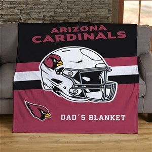 NFL Arizona Cardinals Helmet Personalized 60x80 Plush Fleece Blanket