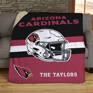 NFL Arizona Cardinals Helmet Personalized 60x80 Sherpa Blanket
