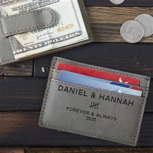 Anniversary Tally Personalized Money Clip Wallet