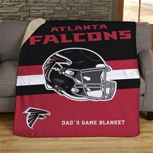 NFL Atlanta Falcons Helmet Personalized 50x60 Sherpa Blanket