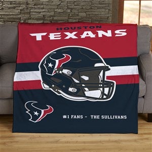 NFL Houston Texans Helmet Personalized 60x80 Plush Fleece Blanket