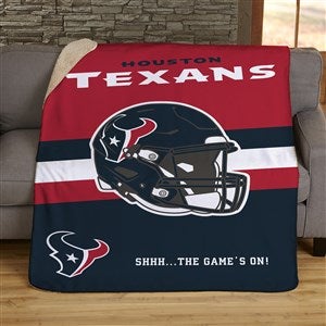 NFL Houston Texans Helmet Personalized 50x60 Sherpa Blanket