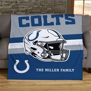 NFL Indianapolis Colts Helmet Personalized 50x60 Plush Fleece Blanket