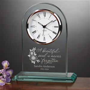 Beautiful Soul Engraved Memorial Glass Clock