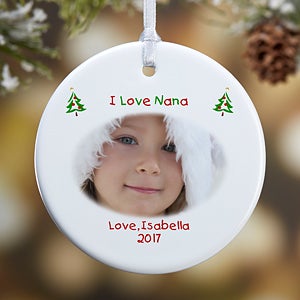 1-Sided Christmas Photo Wishes Personalized Ornament