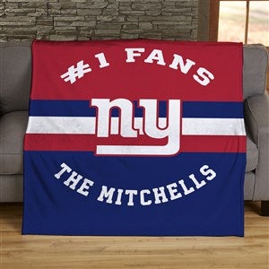 NFL Classic New York Giants Personalized 60x80 Plush Fleece Blanket