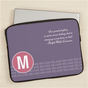 Sophisticated Quotes Personalized Laptop Sleeve - Large