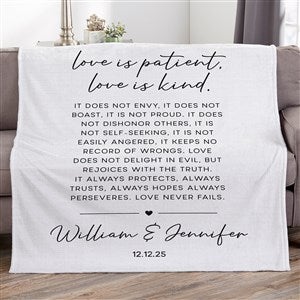 Love is Patient Personalized 60x80 Plush Fleece Blanket
