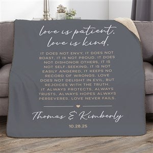 Love is Patient Personalized 60x80 Sherpa Blanket