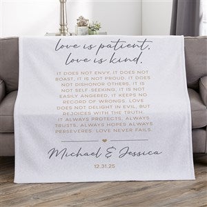 Love is Patient Personalized 50x60 Sweatshirt Blanket
