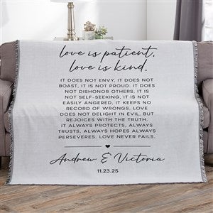 Love is Patient Personalized 56x60 Woven Throw