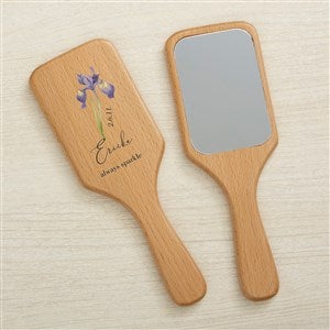 Birth Month Personalized Wooden Hand Mirror