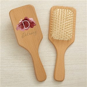 Birthstone Color Personalized Wooden Hairbrush