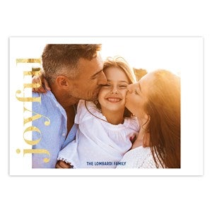 Feeling Joyful Foil Christmas Photocard - Set of 24