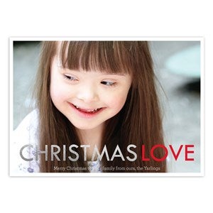 Christmas Love Foil Christmas Photocard - Set of 24