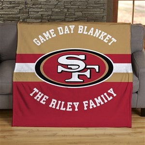 NFL Classic San Francisco 49ers Personalized 60x80 Sherpa Blanket