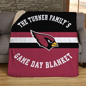 NFL Classic Arizona Cardinals Personalized 60x80 Sherpa Blanket