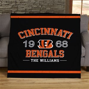 NFL Established Cincinnati Bengals Personalized 50x60 Plush Fleece Blanket