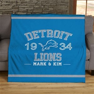 NFL Established Detroit Lions Personalized 50x60 Plush Fleece Blanket