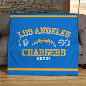 NFL Established Los Angeles Chargers Personalized 50x60 Plush Fleece Blanket