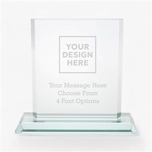 Personalized Logo Jade Glass Team Award- Large  - 45225