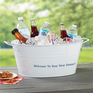 Personalized Logo White Beverage Tub  - 45234