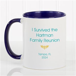 Family Reunion Personalized Coffee Mug 11 oz.- Blue