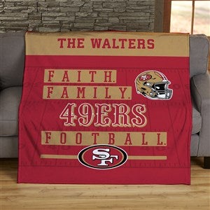 NFL Faith & Family San Francisco 49ers Personalized 50x60 Plush Fleece Blanket