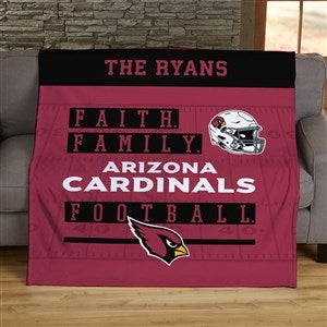 NFL Faith & Family Arizona Cardinals Personalized 50x60 Plush Fleece Blanket