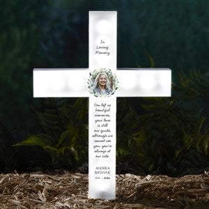 Serene Memorial Photo Personalized Solar Outdoor Garden Stake