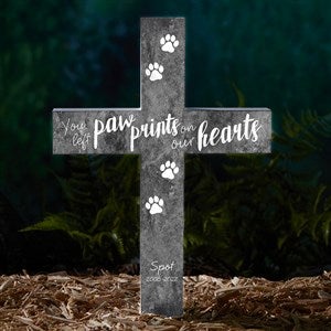 Paw Prints On My Heart Personalized Solar Outdoor Garden Stake