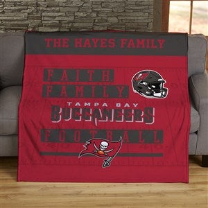 NFL Faith & Family Tampa Bay Buccaneers Personalized 50x60 Plush Fleece Blanket