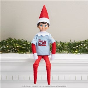 Personalized Cane Love Elf on the Shelf Shirt - Blue