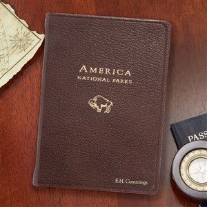 America - National Parks Personalized Leather Book
