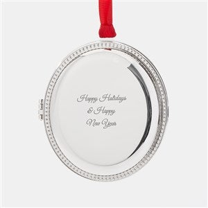 Engraved Silver Beaded Oval Locket Ornament   - 45399