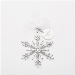 Engraved Jeweled Snowflake Ornament