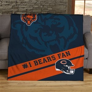 NFL Corner Logo Chicago Bears Personalized 50x60 Plush Fleece Blanket
