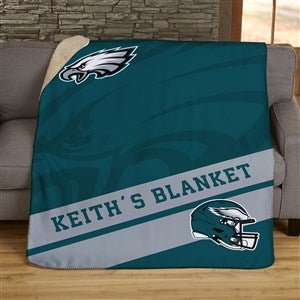 NFL Corner Logo Philadelphia Eagles Personalized 50x60 Sherpa Blanket