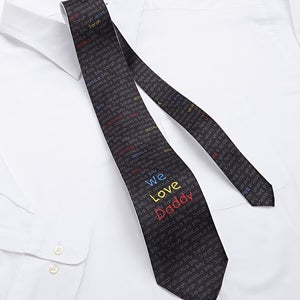His Little Ones Personalized Neck Tie