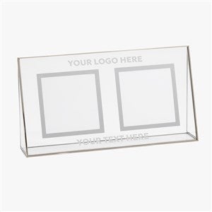Personalized Logo Double Photo Glass Frame  - 45550
