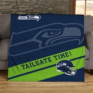 NFL Corner Logo Seattle Seahawks Personalized 50x60 Plush Fleece Blanket