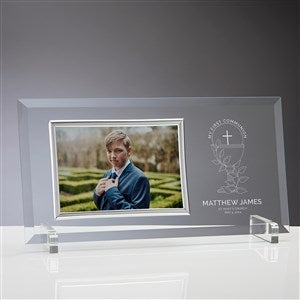 First Communion Icons Personalized Glass Picture Frame