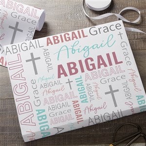 Religious Repeating Name Personalized Paper Roll - 18ft Roll