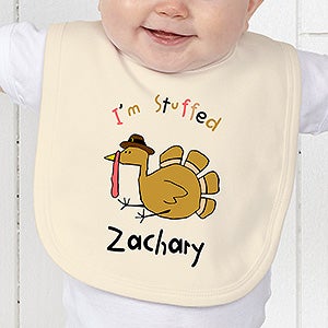 Personalized Thanksgiving Baby Bib - I'm Stuffed