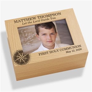 First Communion Compass Personalized Keepsake Box  - 45589