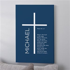 Religious Verse Personalized Canvas Print  - 28 x 42